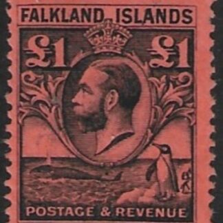 1929 Falkland Islands SG.126 £1 black/red U/M (MNH)