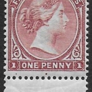 1887 Falkland Islands - SG.8  1d brownish claret crown CA sideways watermark. U/M (MNH)
