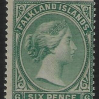 1878 Falkland Islands - SG.3  6d blue-green  no watermark. U/M (MNH)