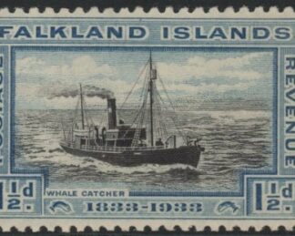 1933 Falkland Islands.  SG.129  1½d black & blue. U/M (MNH)