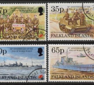 1995 Falkland Islands. SG.737-40  50th Anniversary of End of 2nd World War. set 4 values Used