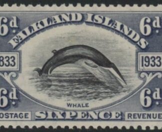 1933 Falkland Islands.  SG.133  6d black & slate - KGV Centenary.  mounted mint.