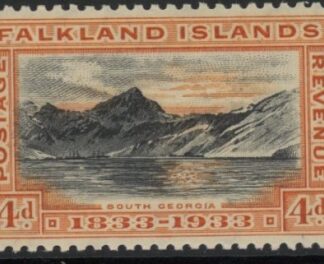 1933 Falkland Islands.  SG.132  4d black & orange - KGV Centenary.  U/M (MNH)