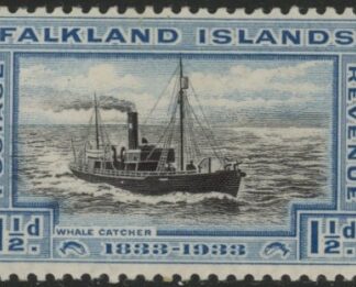 1933 Falkland Islands.  SG.129  1½d black & blue. lightly mounted mint.