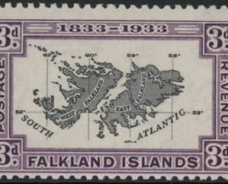 1933 Falkland Islands.  SG.131  3d black & violet. U/M (MNH)