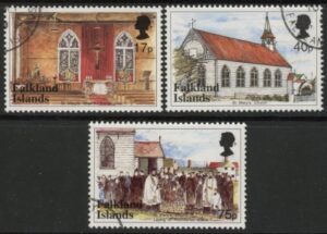 1999 Falkland Islands. SG.829-31 Centenary of St. Mary's Church Stanley.set 3 values. fine used (CTO)
