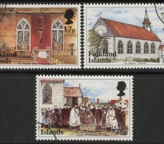 1999 Falkland Islands. SG.829-31 Centenary of St. Mary's Church Stanley.set 3 values. fine used (CTO)