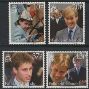 2000 Falkland Islands.  SG.876-9  18th Birthday of Prince William. set 4 values. fine used (CTO)
