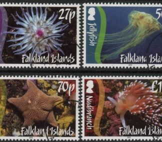 2012 Falkland Islands SG.1207-10 Marine life set 4 values. fine used (CTO)