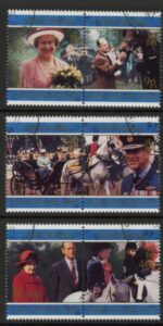 1997 Falkland Islands. SG.785-90 Golden Wedding of Queen Elizabeth & Prince Philip. set 6 values. fine used (CTO)