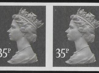Y1700a  35p 'IMPERF PAIR' 2B  sepia. blue fluor. ex sheet   DLR   U/M (MNH)
