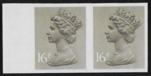 X949a  16p phos. 'IMPERF PAIR'  olive drab   Harrison  U/M (MNH)