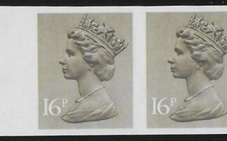 X949a  16p phos. 'IMPERF PAIR'  olive drab   Harrison  U/M (MNH)