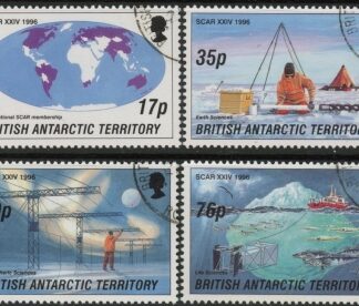 1996 British Antarctic. SG.260-3  24th meeting of Scientific Committee on Antarctic Research Cambridge. set 4 values Fine Used