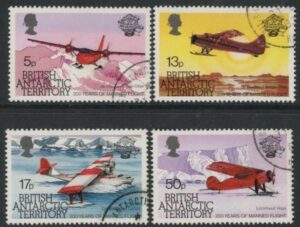 1983 British Antarctic. SG.119-22 Bicent. of Manned Flight. Set of 4 values Fine Used