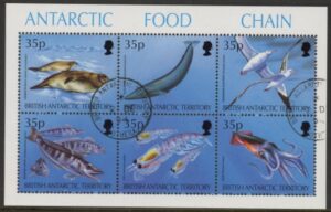 1994 British Antarctic. SG.250-5 Antarctic Food Chain. set 6 values Fine Used