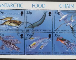 1994 British Antarctic. SG.250-5 Antarctic Food Chain. set 6 values Fine Used