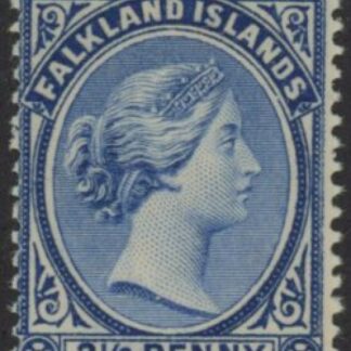 1894 Falkland Islands.  SG.30  2½d  ultramarine. Unmounted mint.