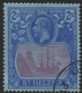1922 St Helena.  SG.108  2/- purple & blue/blue Fine Used