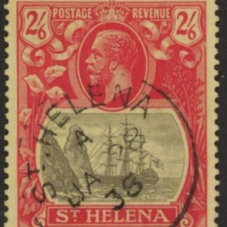 1927 St.Helena SG.109 KGV 2/6d grey & red/yellow Fine Used