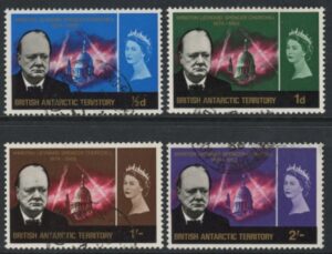 1966 British Antarctic. SG.16-19 Churchill Set of 4 values Fine Used