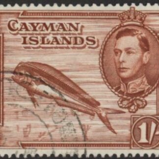1943 Cayman Islands SG.123b 1s red-brown P14 Fine Used