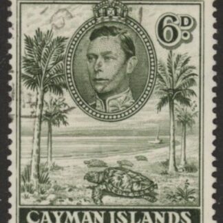 1938 Cayman Islands SG.122a 1s Red Brown P14 Fine Used