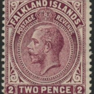 1914 Falkland Islands - SG.62c  2d Deep reddish purple U/M (MNH)