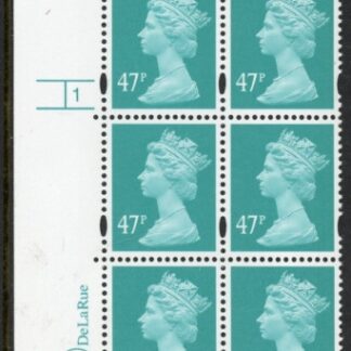 Y1723 (U416) 47p turquoise green . DLR Cyld. 1 no dot. phos.47 U/M (MNH)