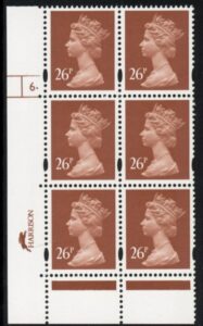 Y1691 (U301)  26p red-brown 2B Harrison Cyl.6 dot Phos 43. blue fluor perf RE  PVAD  U/M (MNH)