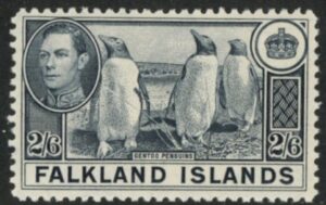 1938  Falkland Islands. SG.160  2/6d slate U/M (MNH)