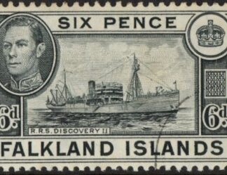 1949 Falkland Islands  SG.156  6d black Used