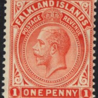 1924 Falkland Islands SG.74 1d dull vermilion . U/M (MNH)