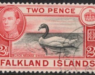 1938  Falkland Islands. SG.150a  2d black & red.  fine used