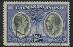 1932 Cayman Islands SG.93 2s King William IV & KGV Used