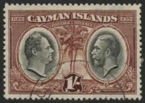 1932 Cayman Islands SG.92 1s King William IV & KGV Used