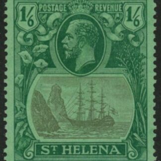 1922 St Helena.  SG.107 1/6d grey and green/green. U/M (MNH).