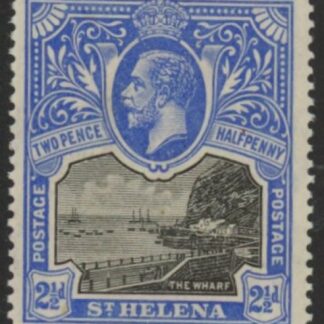 1913 St. Helena SG.76 2½c black and bright blue mounted mint