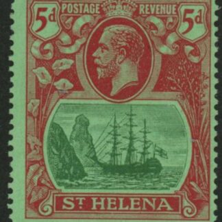 1922 St Helena.SG.103 5d green & deep carmine Unmounted Mint