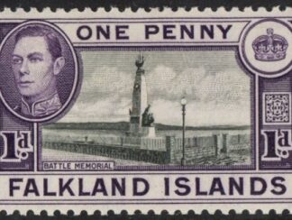 1938 Falkland Islands SG.148a 1d black & purple violet mounted mint