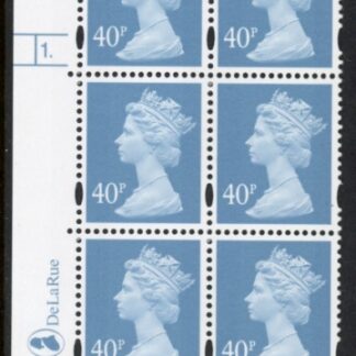 Y1710 (U383) 40p dp. azure. Harrison/DLR Cyld. 1 dot. phos 47 U/M (MNH)