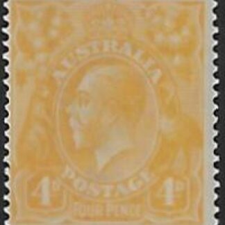 1916  Australia  SG.22b  4d lemon-yellow. (ASC 110C)  lightly mounted mint.