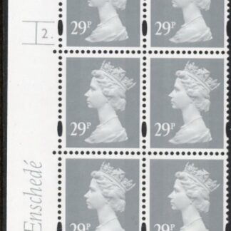 Y1693 (U315)  29p grey  2B Enschede Cyl. 2 dot blue fluor varnished bands.U/M (MNH)