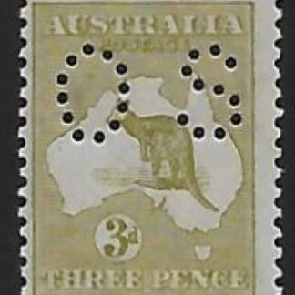 1915-28  Australia  SG.O45  3d  yellow-olive die 1  U/M(MNH).