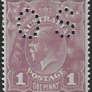 1918-23  Australia  SG.O67  1d  violet 'variety run 'n' in One' ASC76(4)vb  M/M.