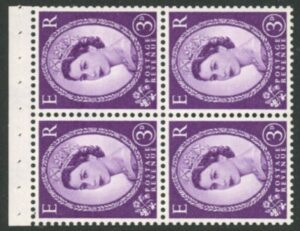 SB95 Crowns wmk. 4x3d deep lilac ,  wmk s/ways left. perf I   good perfs.U/M (MNH)