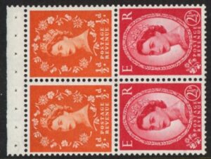 SB13 Crowns 2x½d. 2x 2½d,  wmk.sideways left. perf AP   good perfs.U/M (MNH)