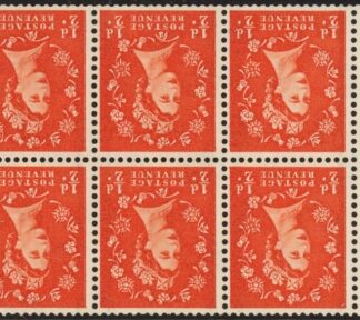 SB14a Crowns.  6x½d,  graphite lines. wmk. inverted. perf  I (good perfs) U/M (MNH)