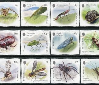 2026 St Helena. SG.TBA. Invertibrates.(from sheet) set 12 values U/M (MNH)