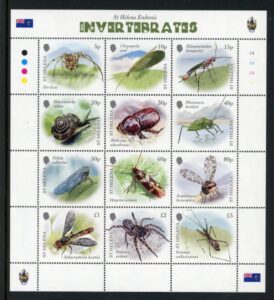 2026 St Helena. SG.TBA. Invertibrates.Sheetlet of 12 values. U/M (MNH)